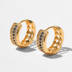 Personalized Round Gold Plated Design Earrings