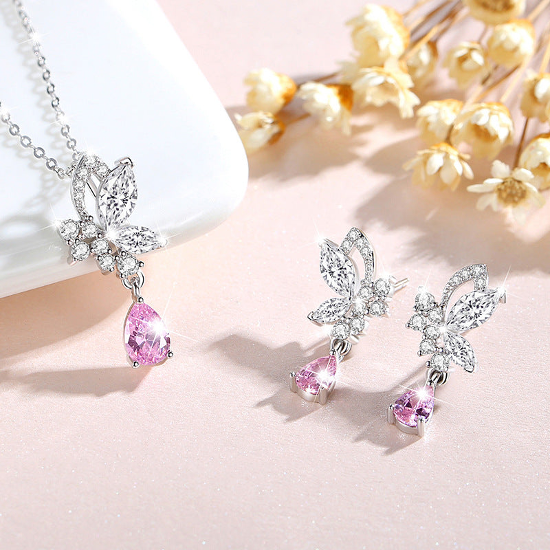 Silver Butterfly Stud Earrings