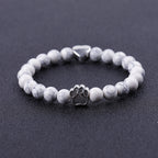 Bracelet Unisexe en Agate Indienne Œil de Tigre avec Motif Patte de Chien - NovaShop NovaShop Peach Heart Bracelet Bigbuy