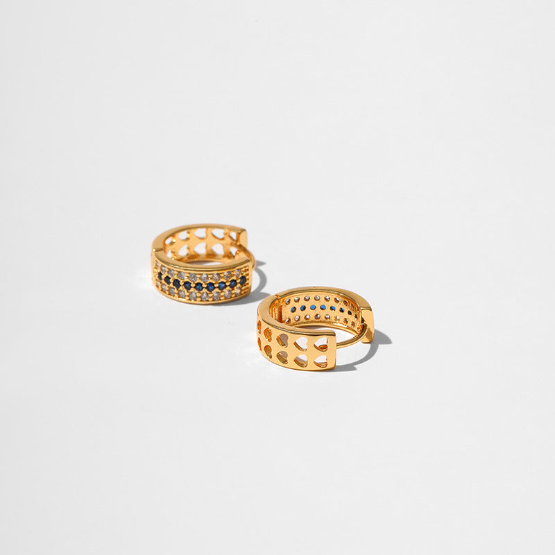 Personalized Round Gold Plated Design Earrings