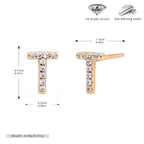 Elegant stud earrings for women with letters