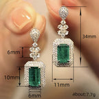 Boucles d’oreilles élégantes en forme de carré brillant - NovaShop NovaShop Green Bigbuy