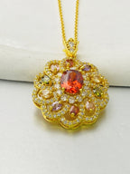 Collier pendentif zircon coloré pour femme - NovaShop NovaShop A Gold With Chain Bigbuy