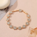 Bracelet de luxe abordable aux pierres colorées style européen - NovaShop NovaShop Golden White Diamond Bigbuy
