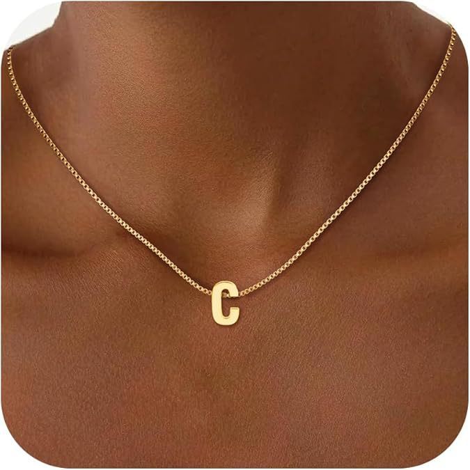 Elegant Gold Letter Necklace – Stainless Steel A to Z