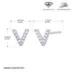 Elegant stud earrings for women with letters