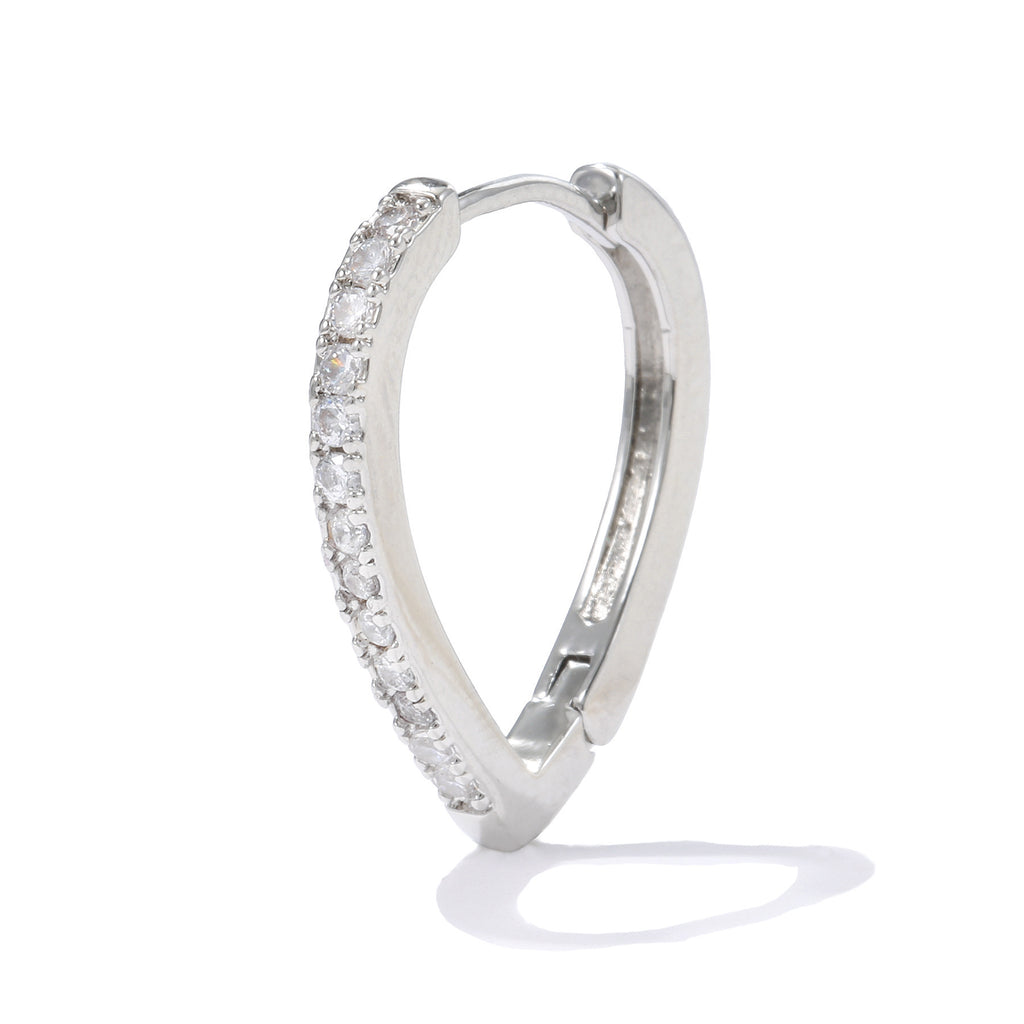 Simple Temperament Summer Cool Love Clip-on Earring