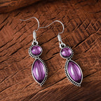 Boucles d’oreilles pendentif vintage en pierres précieuses - NovaShop NovaShop Purple Pair Bigbuy