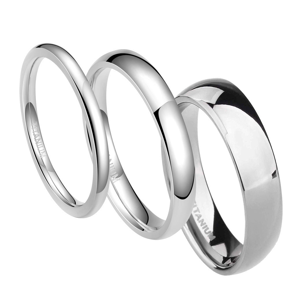Trendy unisex ring in pure silver titanium