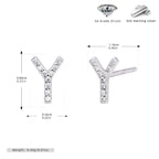 Elegant stud earrings for women with letters