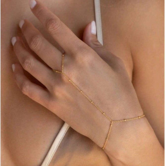 Bracelet simple personnalisé en perles rondes – Style polyvalent et élégant - NovaShop NovaShop Gold Bigbuy