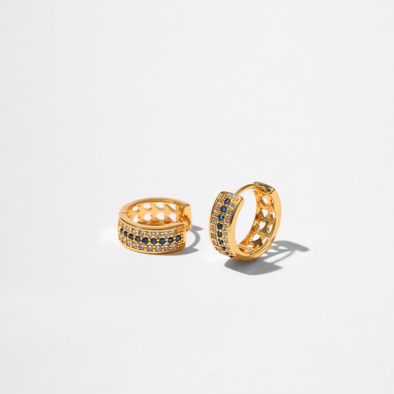 Personalized Round Gold Plated Design Earrings