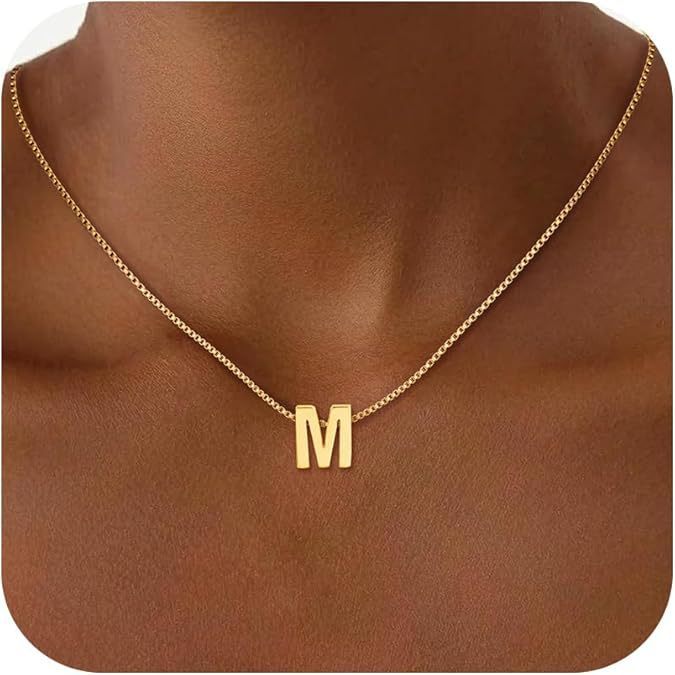 Elegant Gold Letter Necklace – Stainless Steel A to Z