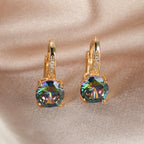 Boucles d’oreilles mode simples et élégantes, déclinées en plusieurs couleurs - NovaShop NovaShop Gold Colorful Diamond Bigbuy