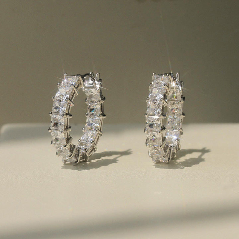 Boucles d’oreilles pour femmes au design moderne et polyvalent - NovaShop NovaShop White Gold Color Bigbuy