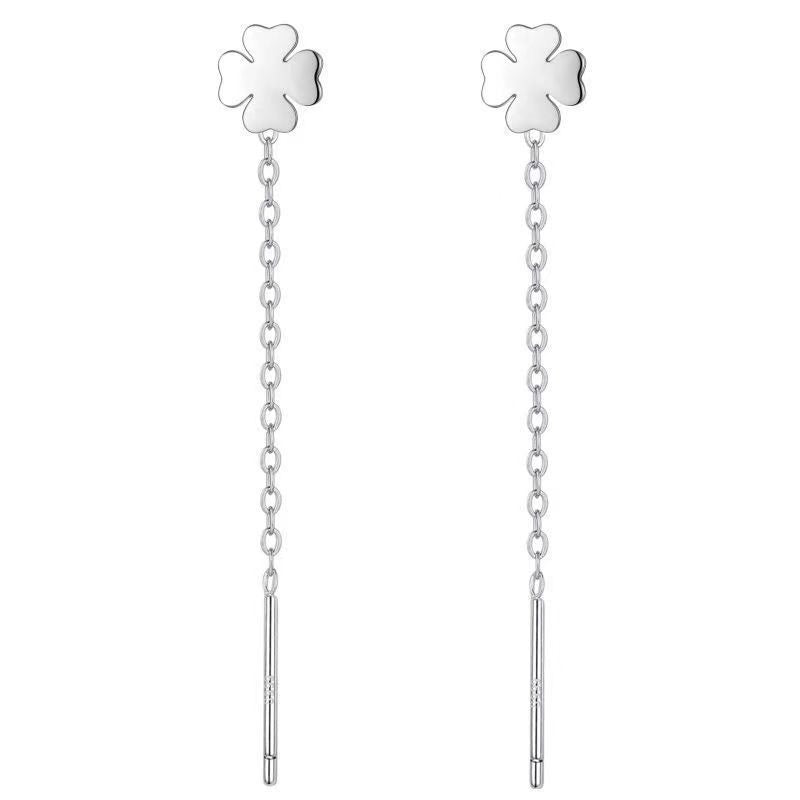 Boucles d’Oreilles Pendantes Femme à Aiguille en Argent Sterling - NovaShop NovaShop Clover Ear Lines Bigbuy