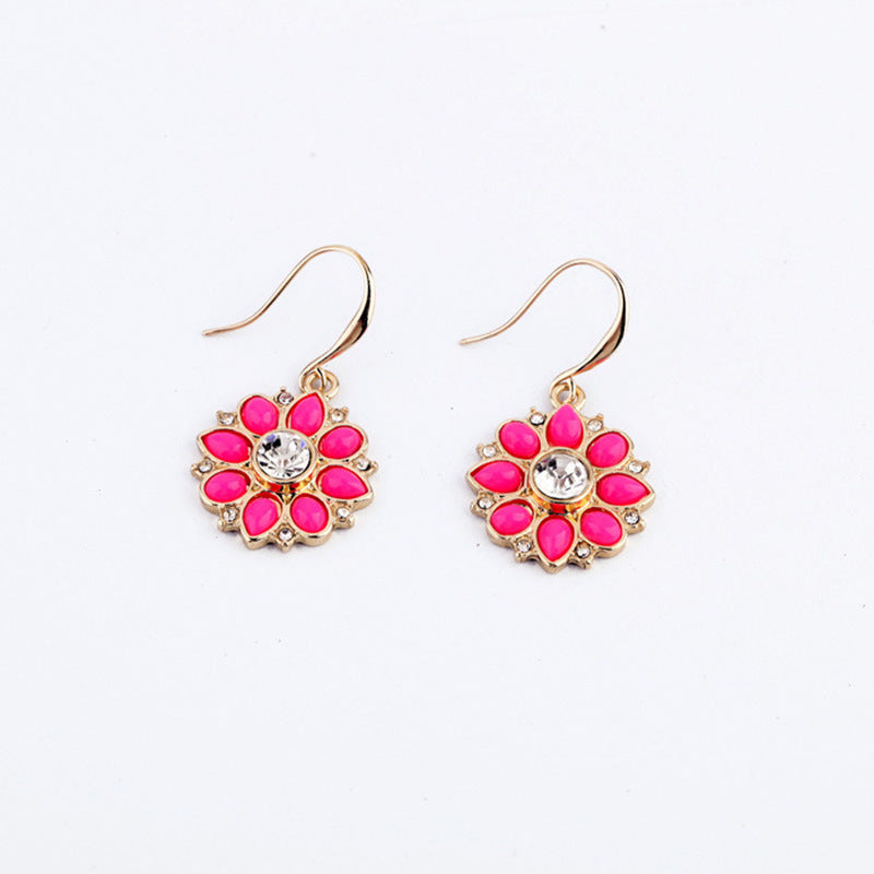 Boucles d’oreilles incrustées de diamants avec pierres précieuses - NovaShop NovaShop Red Bigbuy