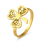 Lucky Open Stainless Steel Ring for Women and Men