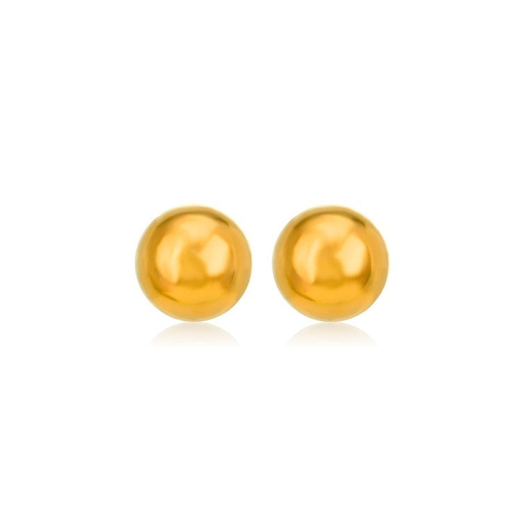 Boucles d’oreilles puces en acier inoxydable plaqué 18 carats, - NovaShop NovaShop MSE0015 G 3mm Bigbuy