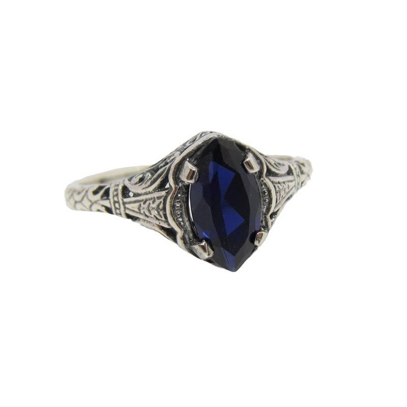 Versatile Women's Ring in Hollow Geometric Zircon