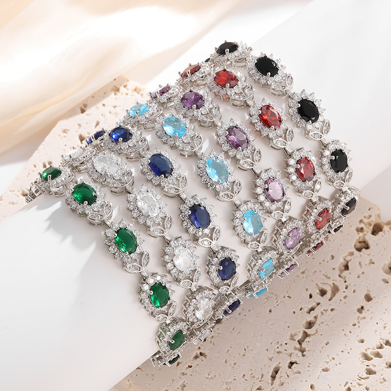 Personality Trend Bracelet Femme Simple avec Zircon Incrusté - NovaShop NovaShop Sapphire Bracelet Bigbuy