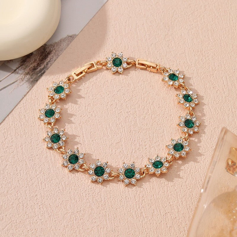 Bracelet de luxe abordable aux pierres colorées style européen - NovaShop NovaShop Golden Lvzuan Bigbuy