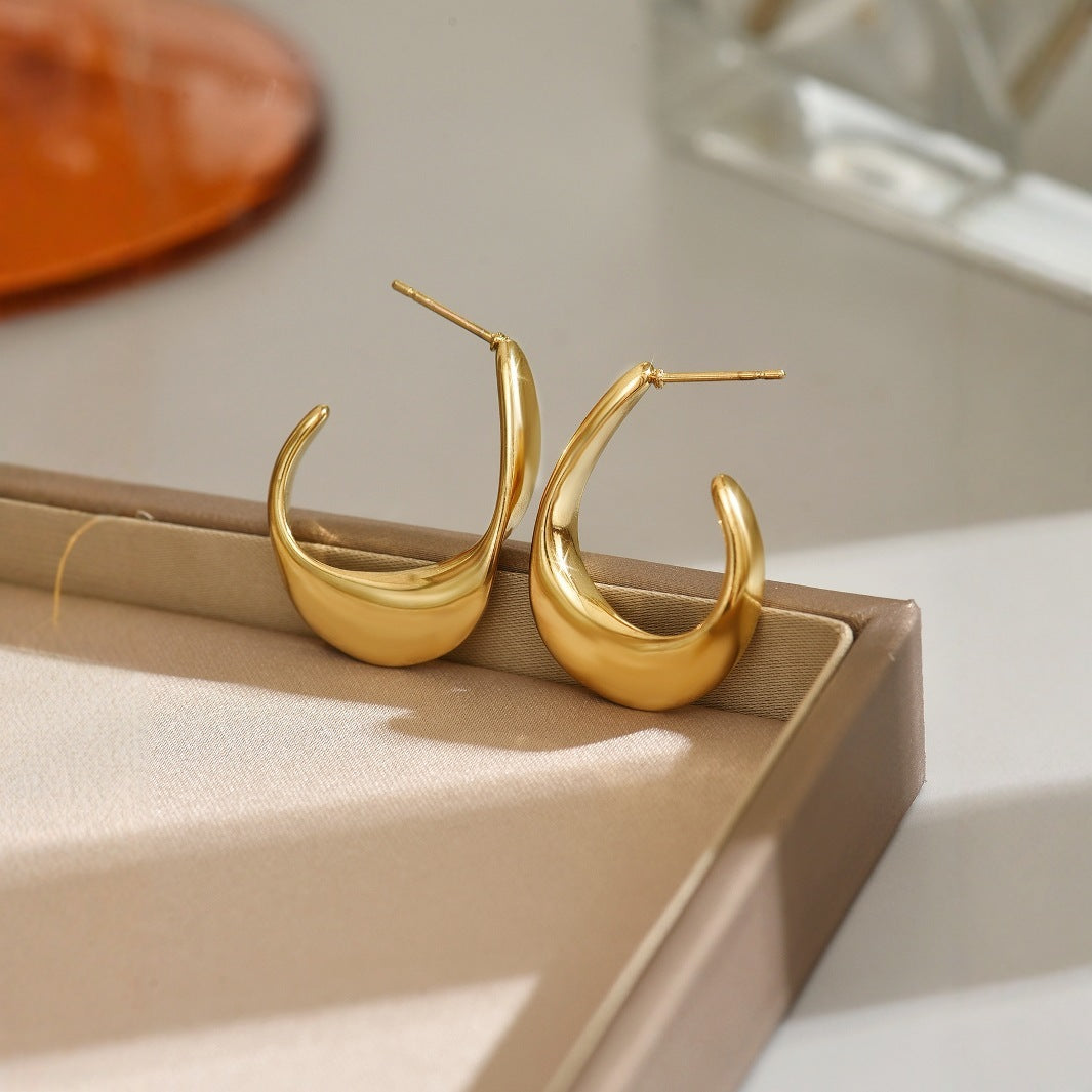 Minimalist Geometric Earrings for Women, Japanese and Korean Style