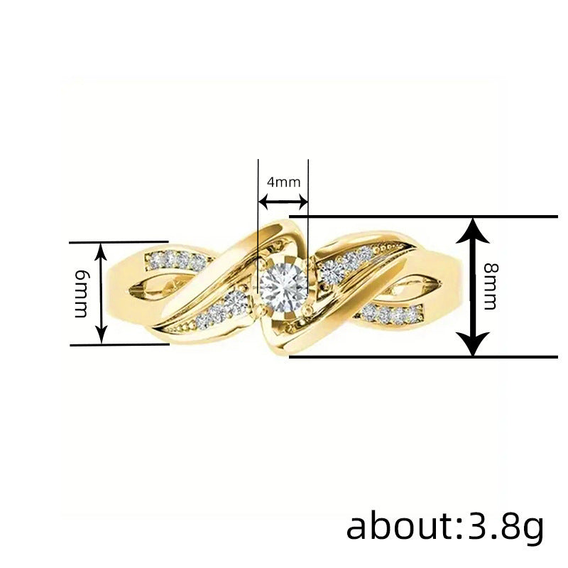 European and American cross ring for women