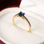 elegant copper ring seduces with its geometric hexagonal design, offering a modern and refined touch