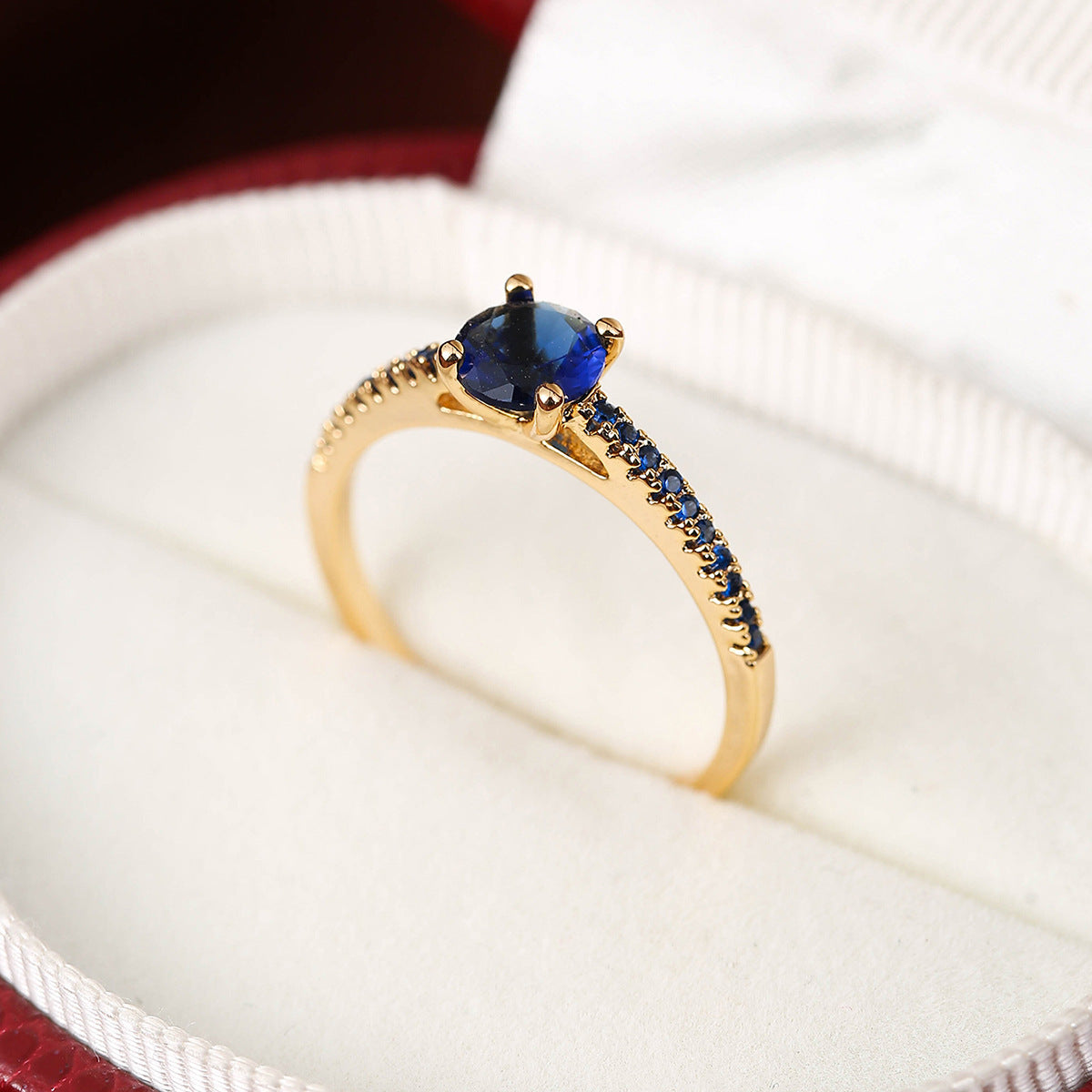 elegant copper ring seduces with its geometric hexagonal design, offering a modern and refined touch