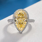 Women's ring with inlaid zircons and trendy personality