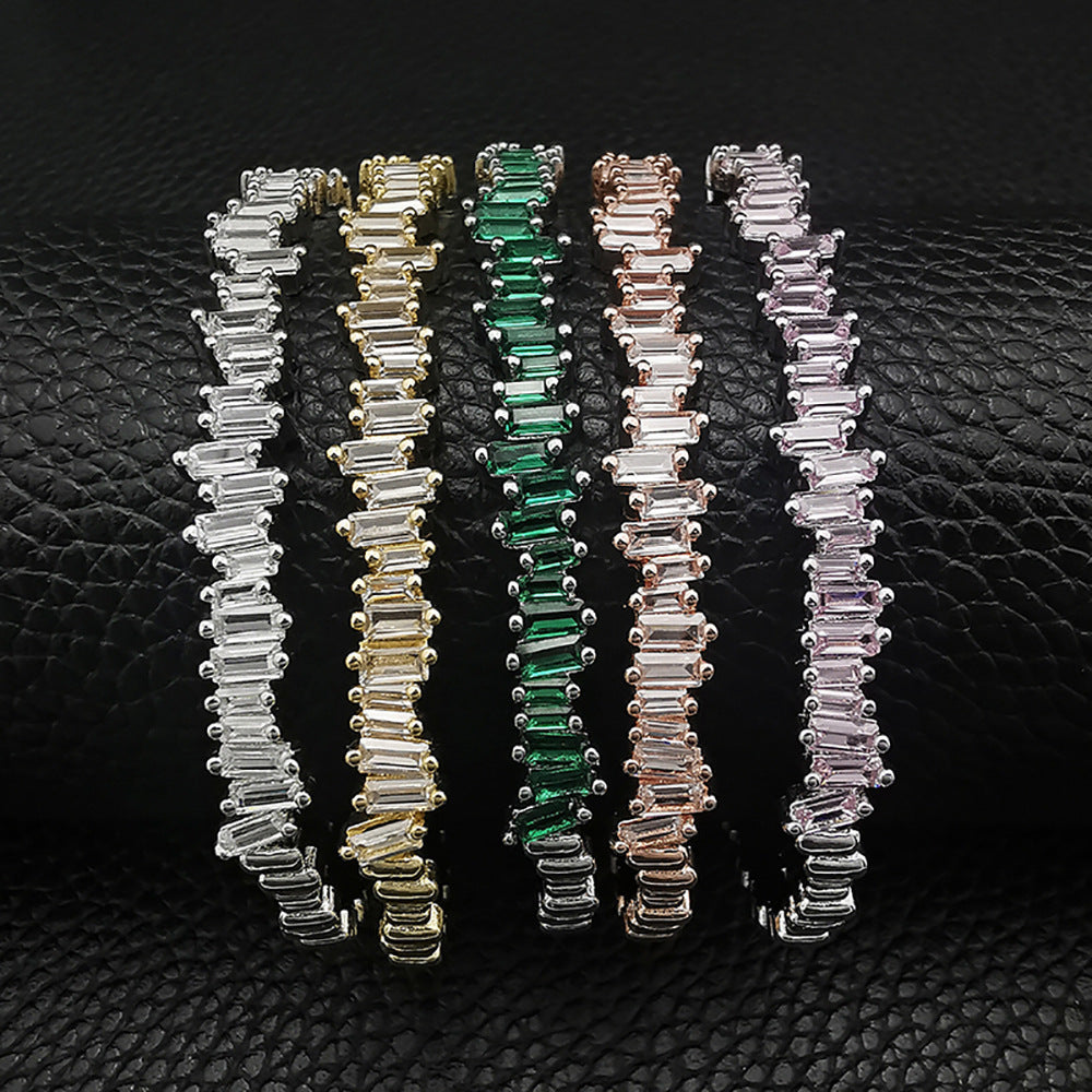 Bracelet pour femme en zircon, simple et stylé avec personnalité - NovaShop NovaShop White Bigbuy
