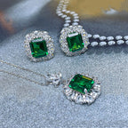 French Royal Jewelry in Elegant Style: Earrings, Necklace and Ring