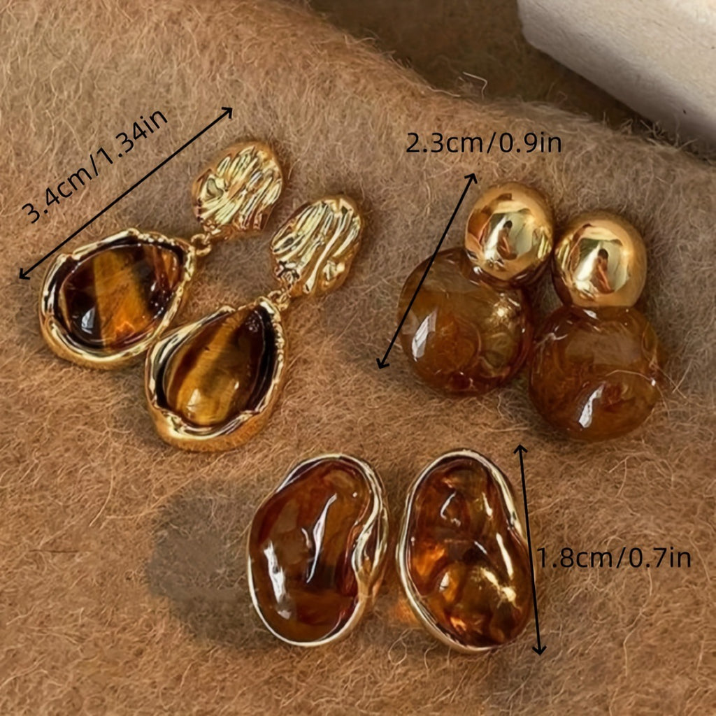 Boucles d’oreilles artisanales haut de gamme pour les fêtes - NovaShop NovaShop 3Style Set Bigbuy