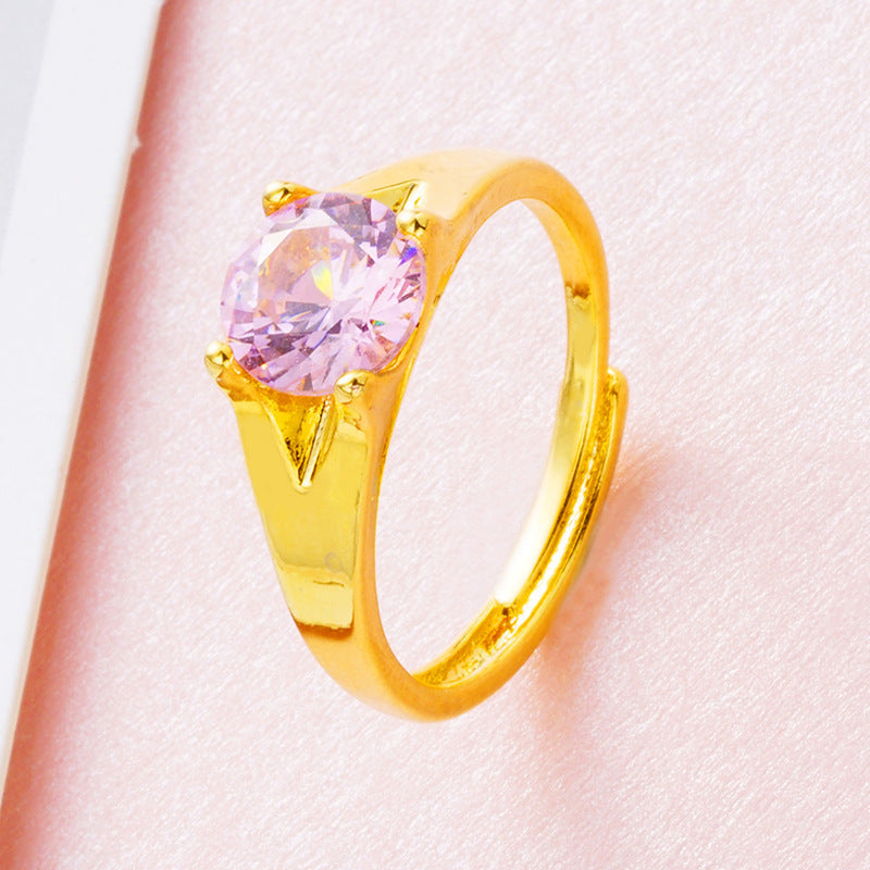 Women's Ring in Gold Plated Zircon from Vietnam
