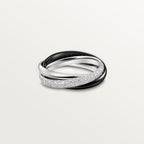 Three couple rings entirely set with diamonds