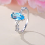 Women's Trendy Navy Blue Ring – Shiny Stone