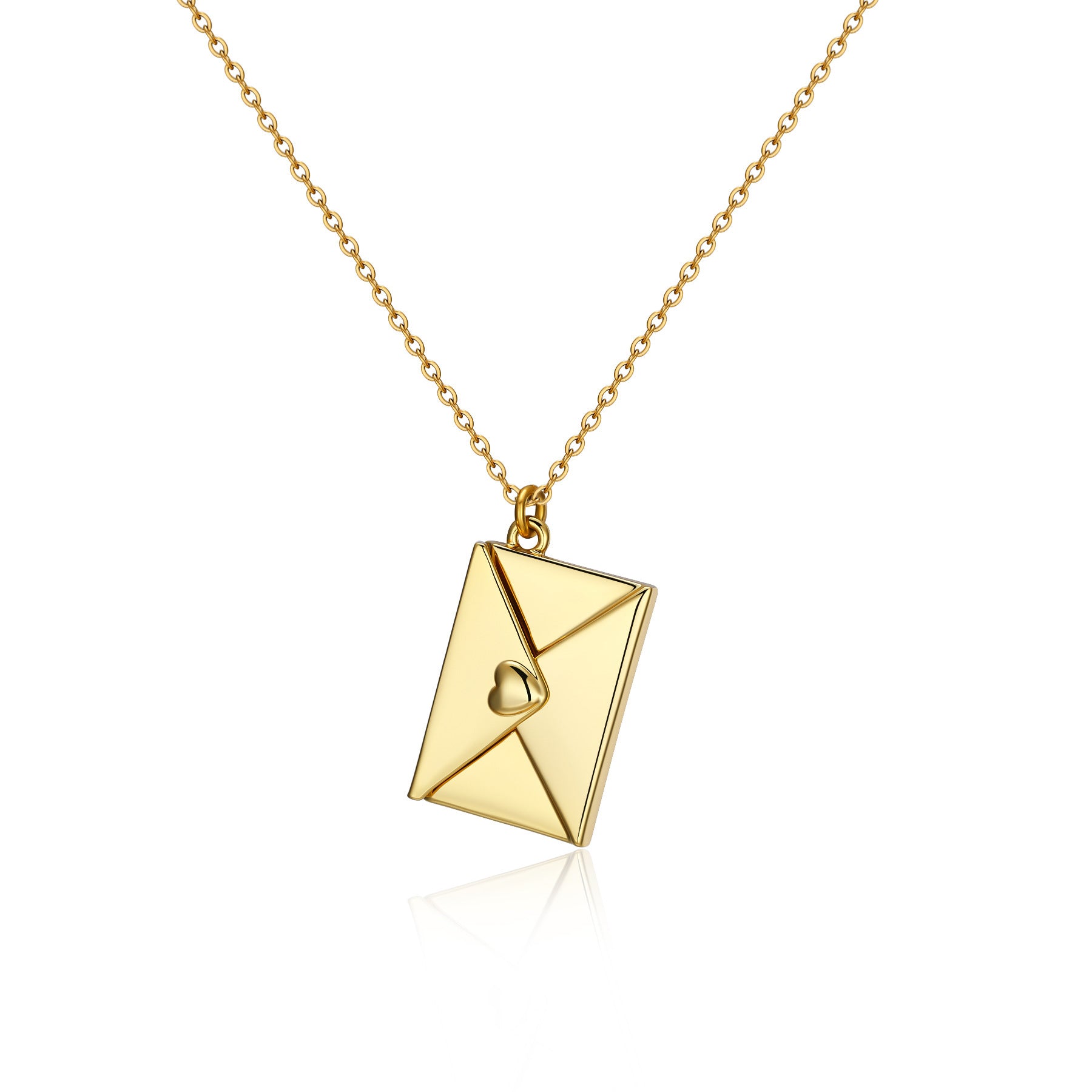 “I Love You” Envelope Necklace – Hidden Message of Love