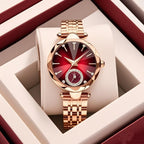 Simple and casual women's quartz watch with diamonds