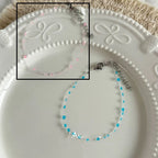 Minimalist Clear Crystal Set - Refined Clavicular Chain Necklace and Bracelet