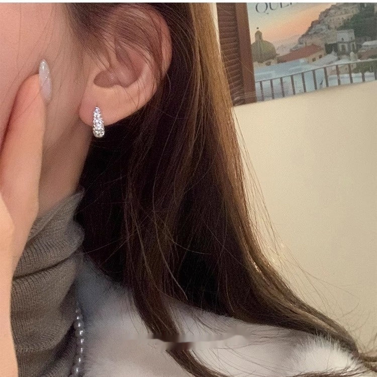 Boucles d’oreilles créoles personnalisées en zircon pour femme – Style tendance et élégant - NovaShop NovaShop Silver / Large Size Bigbuy