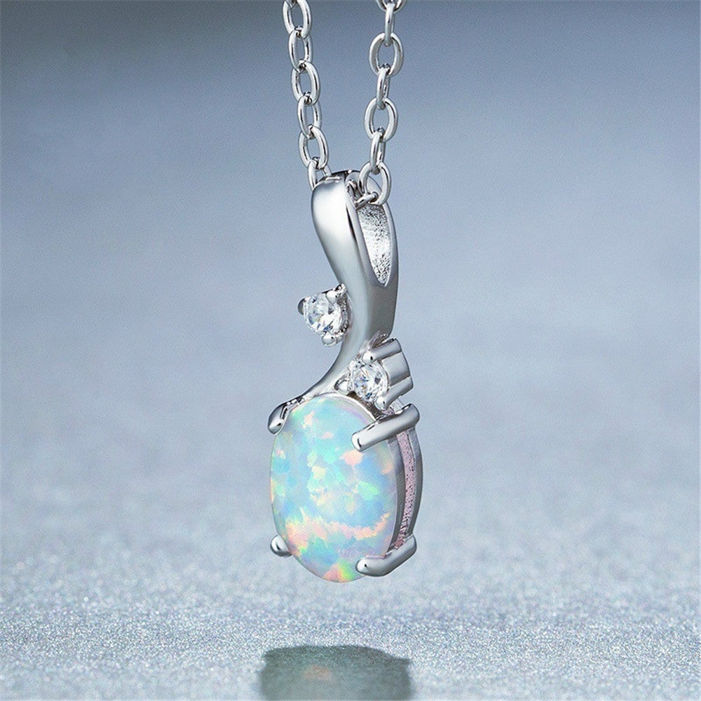 Collier pendentif opale goutte d'eau - NovaShop NovaShop White Bigbuy