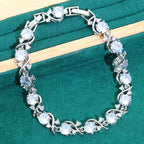 Four-Piece Zircon Set – Necklace, Bracelet, Earrings and Ring Dare to Shine