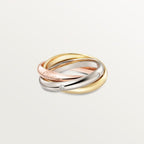 Three couple rings entirely set with diamonds
