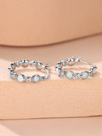 Earrings combine brilliance and delicacy, enhancing