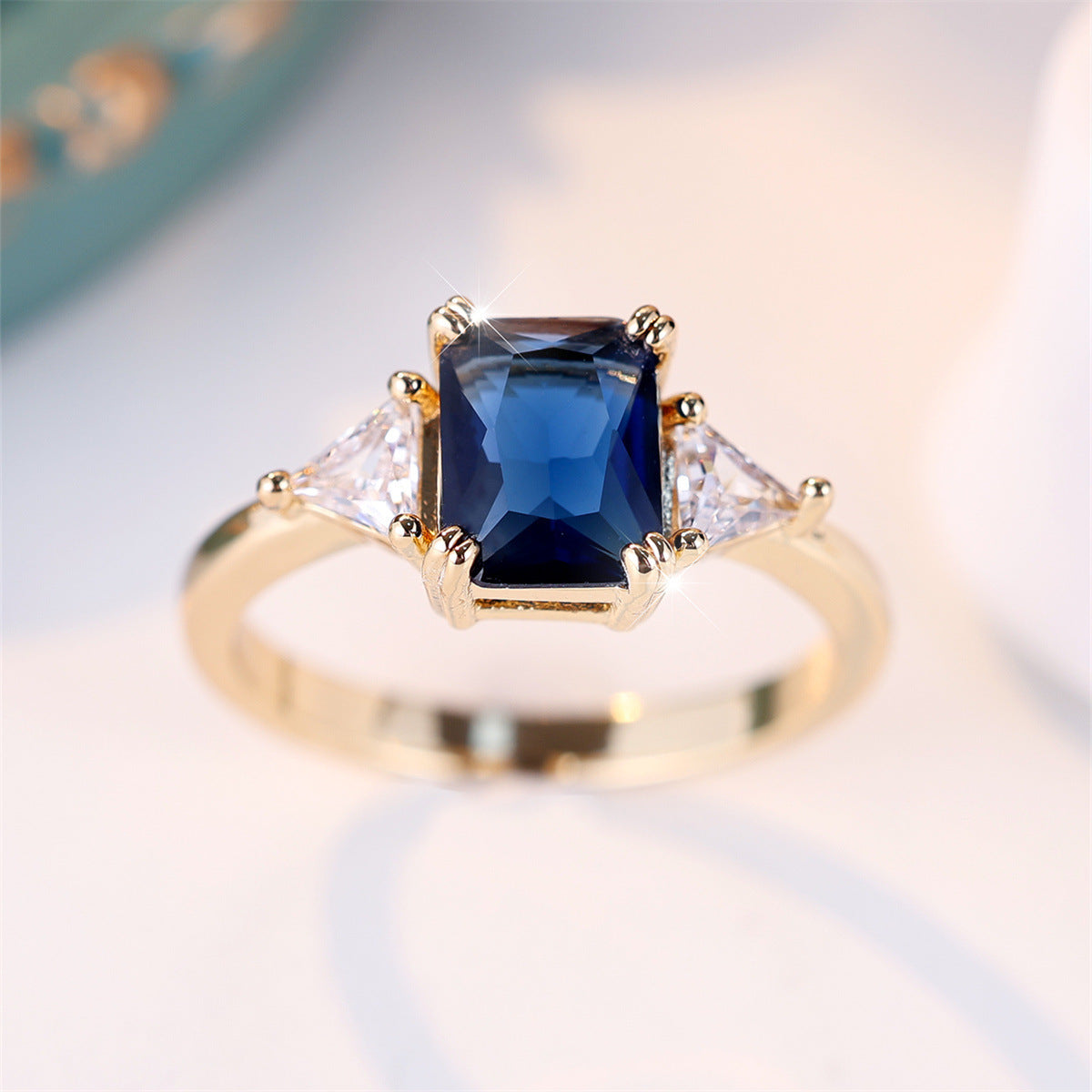Simple and Elegant Rectangular Ring for Women
