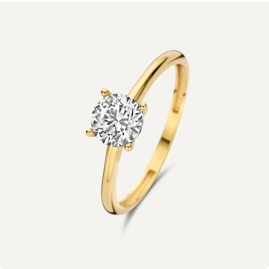 Women's Open Zircon Ring - Elegant and Refined Design