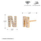 Elegant stud earrings for women with letters
