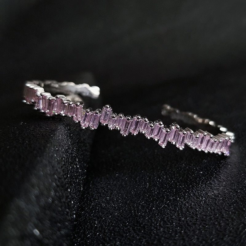 Bracelet pour femme en zircon, simple et stylé avec personnalité - NovaShop NovaShop Pink Bigbuy