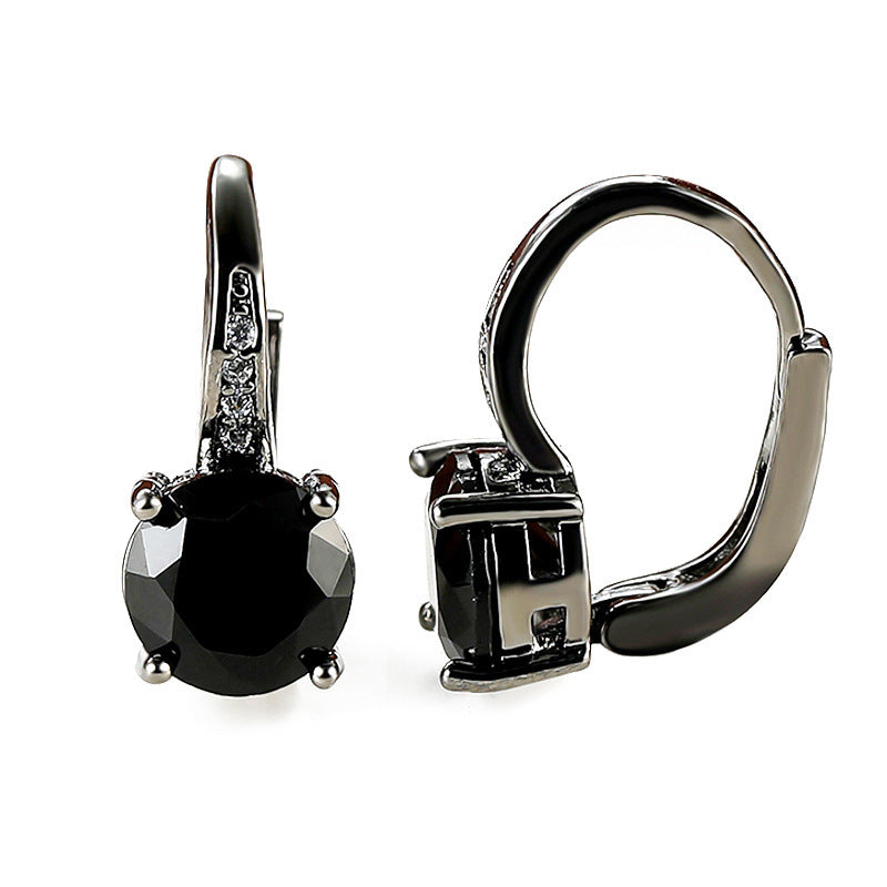 Boucles d’oreilles mode simples et élégantes, déclinées en plusieurs couleurs - NovaShop NovaShop Platinum Black Diamond Bigbuy